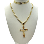 Cadena y Esclava Cartier 5mm con dije Cristo Picudo