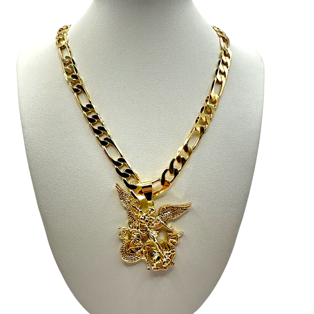 Cadena Cartier de 8mm Con San Miguel Arcangel