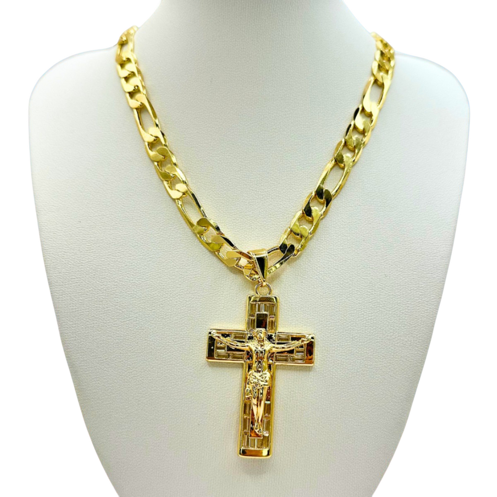 Cadena Cartier 8mm con dije Cristo Buchón